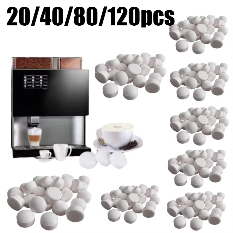 20/80/120pcs Espresso Coffee Machine Cleaning Tablet Effervescent Tablet Descaling Agent Kitchen Accessories Household Cleaning