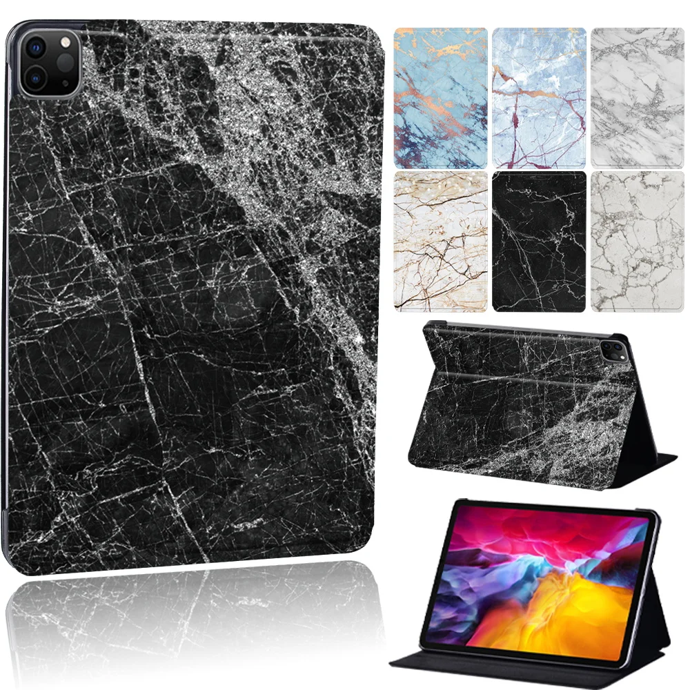 

Cover for IPad Pro 9.7"/IPad Pro 11 2018/2020/2021/Apple IPad Pro 10.5" Leather Marble Pattern Protective Stand Tablets Case