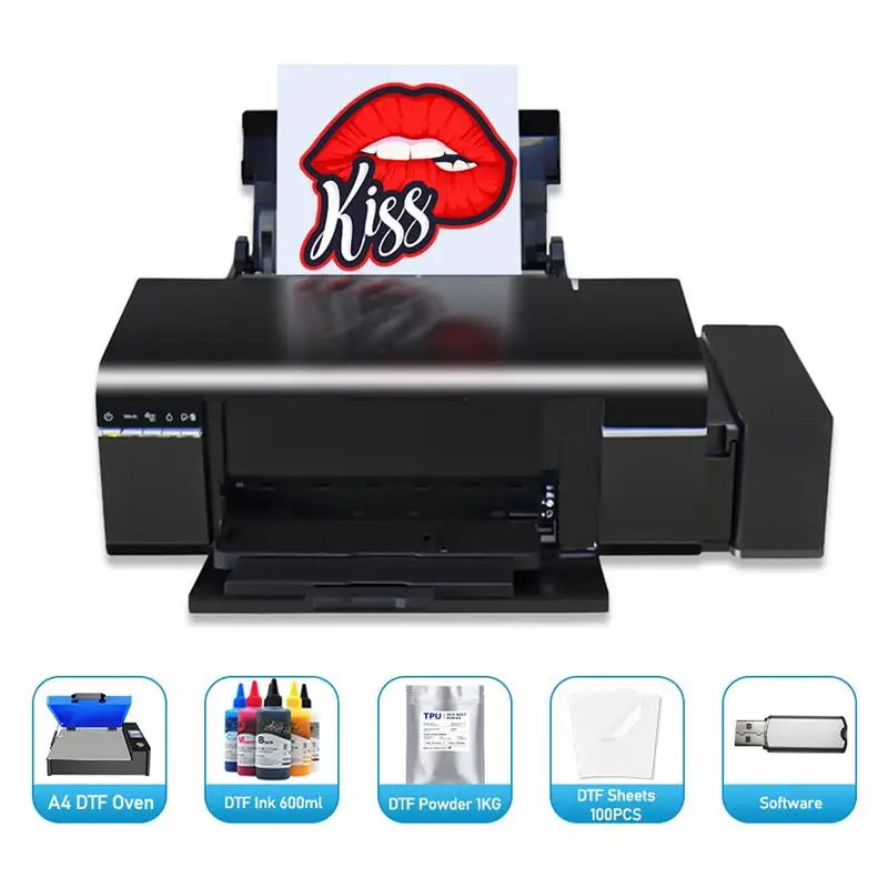 New! DTF Printer A4 L805 DTF T-shirt Printing Machine DTF Printer Bundle with DTF Curing Oven DTF Transfer Printer for Tshirt