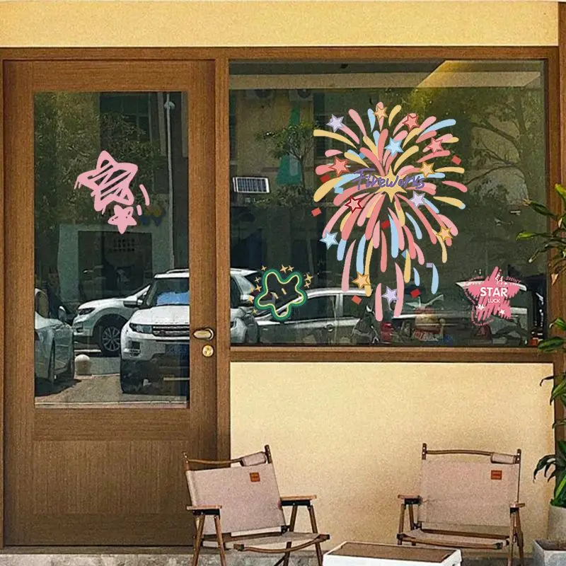 Neujahrs- und Frühlingsfest Fensterblumen Türaufkleber Wohnzimmer Balkon Küche Schlafzimmer Glasdekoration Blumenaufkleber – Detail 8