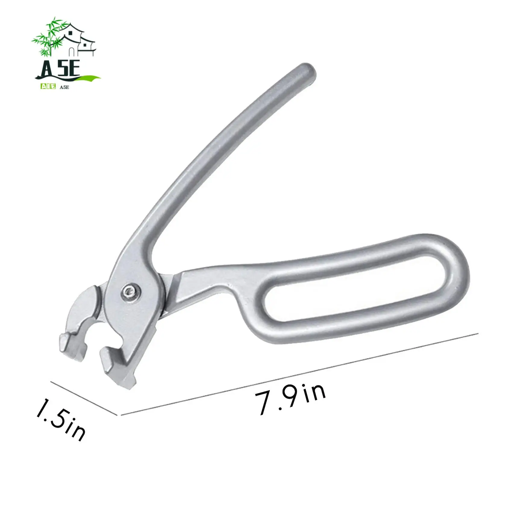 

A05E-Pizza Gripper For Deep Pizza Pans Heavy Duty Gripper Cast Aluminum Pan Tongs For Pulling Hot Oven Pizza Pan Dish Tray