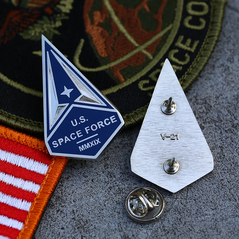 US SPACE FORCE Necktie Metal Cap Pins Military Army Fans Chest Badges Decoration Crafts Collection Gifts