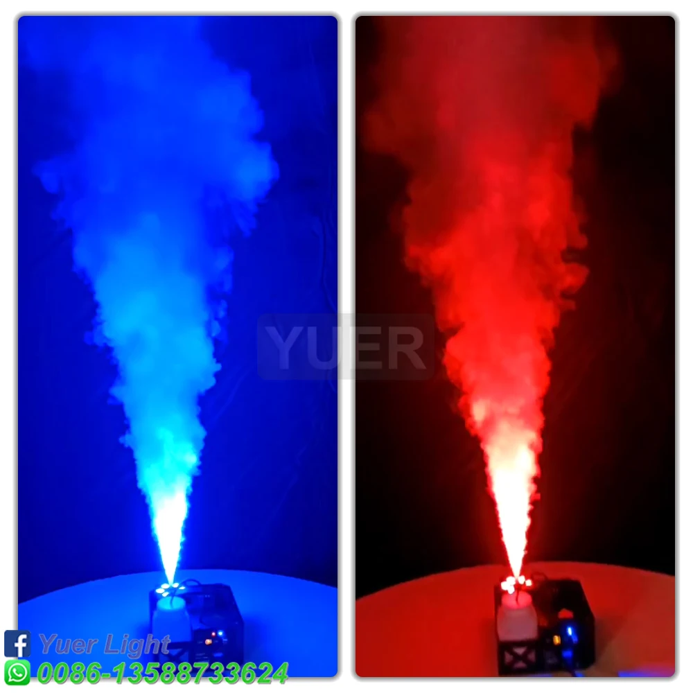 Imagem -06 - Dmx Led Máquina de Fumaça Vertical Pyro com Controle Remoto Profissional Fogger 6x3w Rgb 3in1 Cor Alta Qualidade 600w