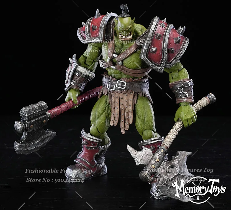 Memory Toys WOW 1/12 Men Sodlier Orc Mercenary Captain Angry Kagas Full Set 20Cm Action Figure Model Best Fans Collection