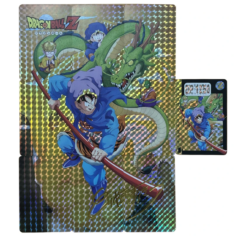 

10pcs/set Dragon Ball Son Goku DIY self-made Color Flash Splicing Card Anime Game Collection Card Gift 59*86mm