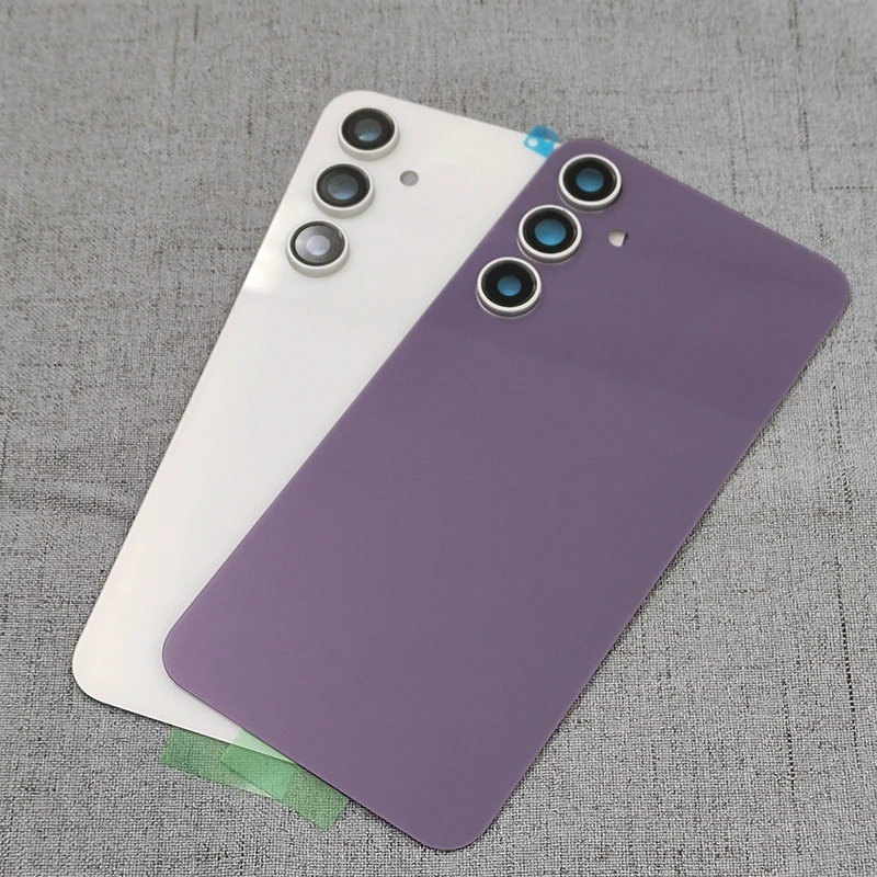 Reemplazo de vidrio trasero para Samsung S23 FE S711, cubierta de batería, panel trasero, carcasa con lente de cámara para Galaxy S23FE 3