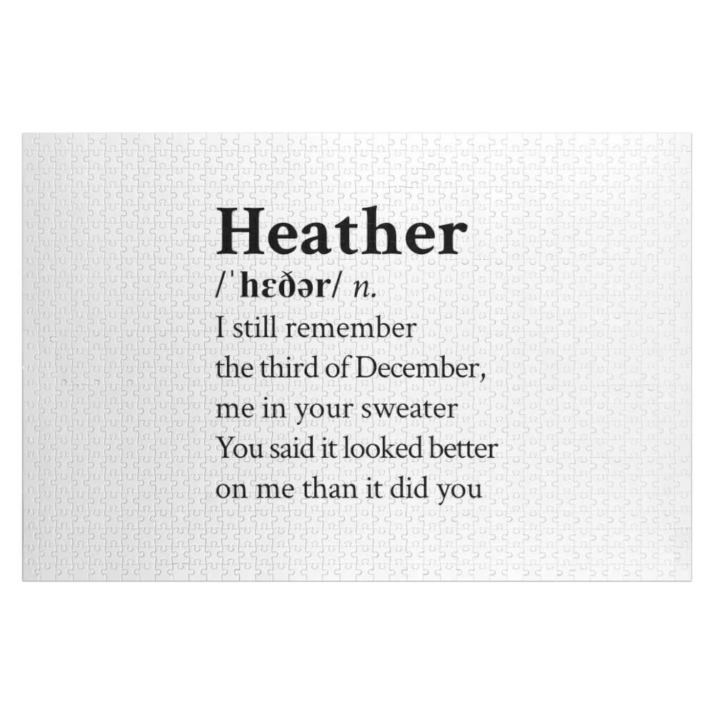 

Пазл Heather от Conan Gray: персонализированный деревянный пазл с именем и фото, подарочный набор с индивидуальной фотографией