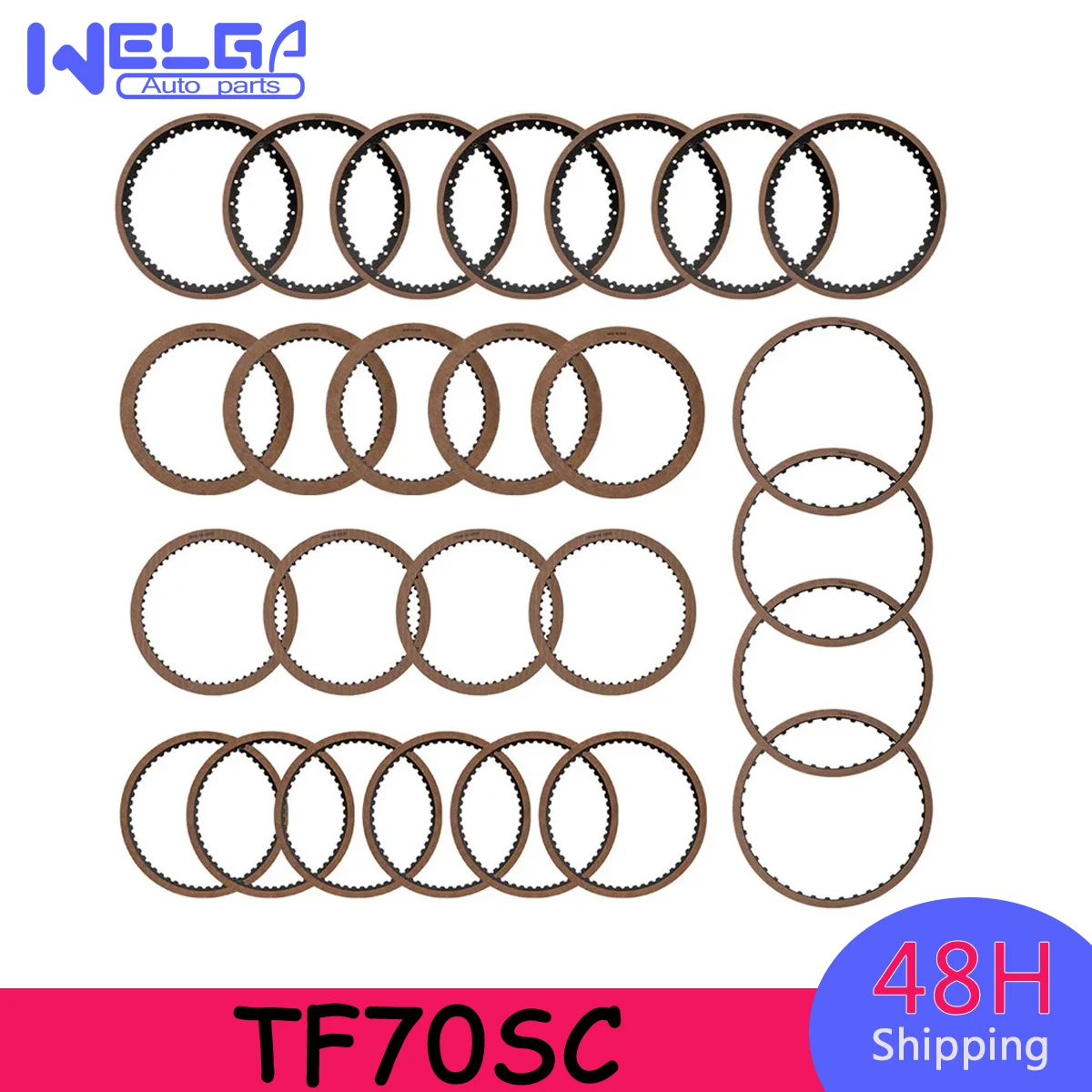 

Car Accessories ​Transmission Clutch Plates Friction Kit TF70SC TF70 For Volvo Citroen Peugeot Gearbox Auto New
