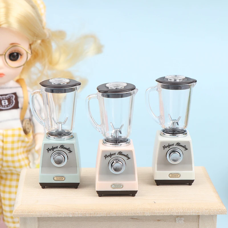 Conjunto de Miniaturas de Máquinas de Suco e Copos para Casa de Bonecas 1:12, Máquina de Café, Batedeira, Modelo de Eletrodoméstico de Cozinha para Bonecas, Brinquedos