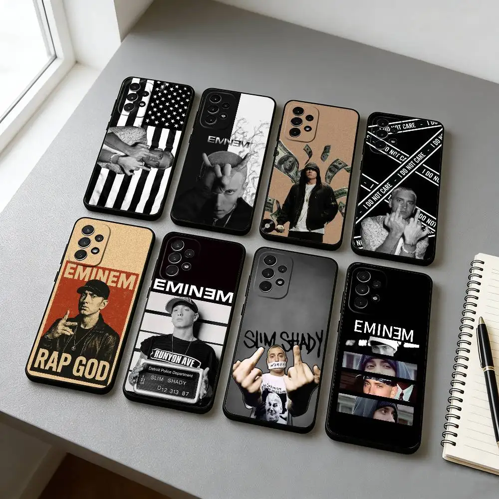 

Rapper Eminem Phone Case For Samsung S25,S24,S21,S22,S23,S30,Ultra,S20,Plus,Fe,Soft Silicone Black Cover