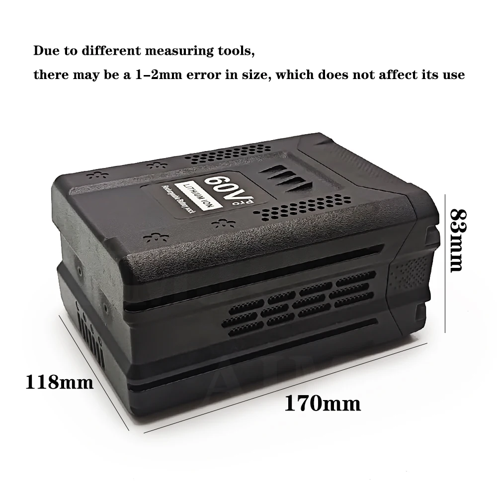 High Capacity 60V Battery 6.0Ah 8.0Ah 10Ah 60V Garden Tools Lawn Mower Blower