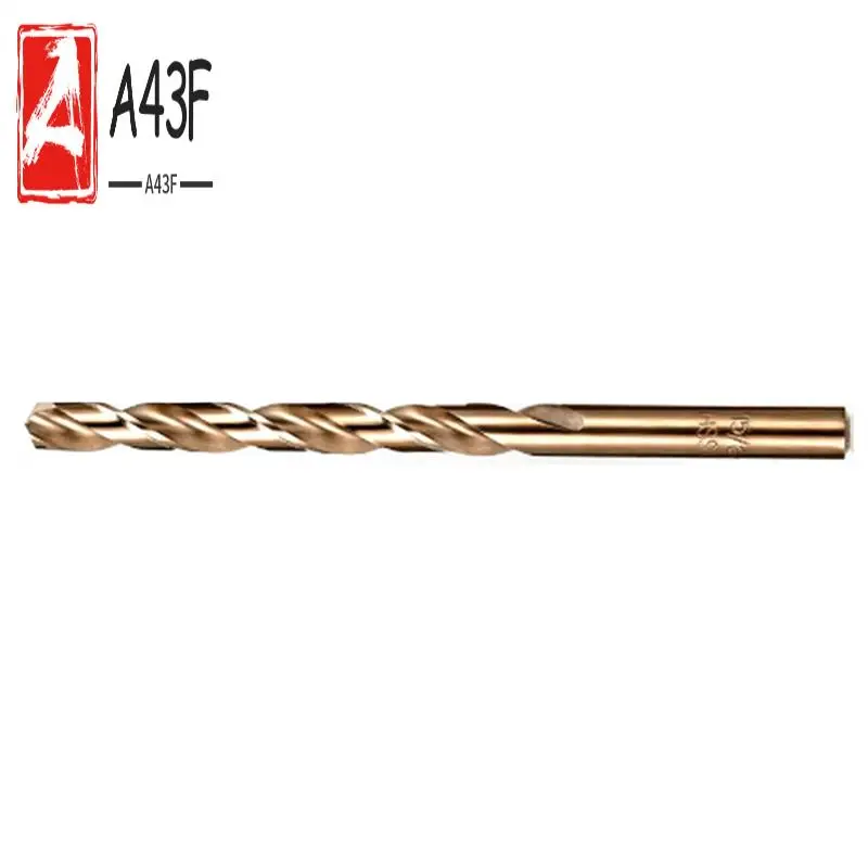 

A43F-Cobalt Drill Bits Set M35 High Speed Steel Twist Jobber Length For Hardened Metal, Stainless Steel, Cast Iron