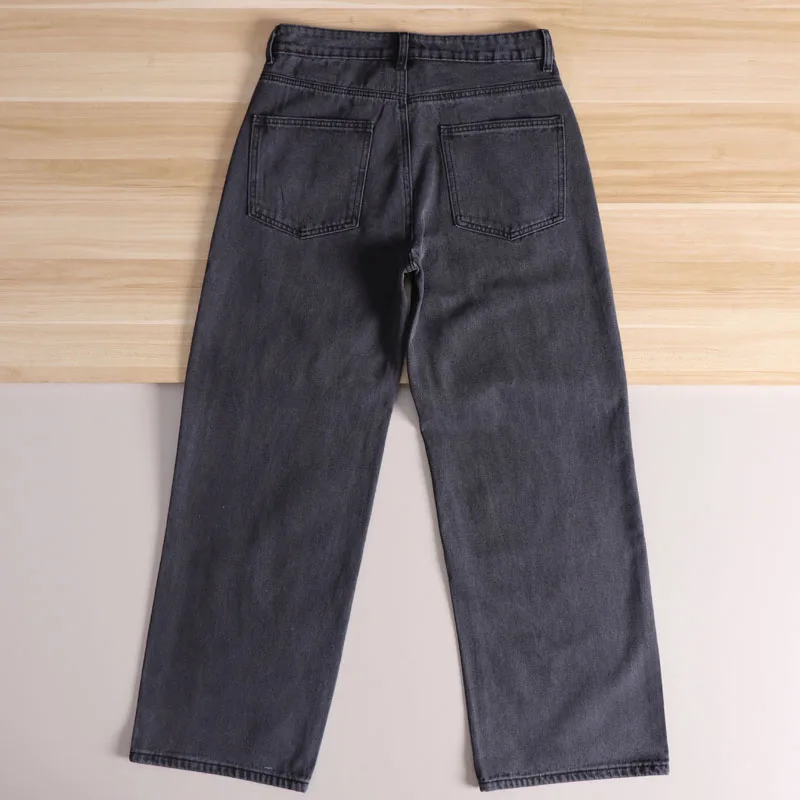 Retro getailleerde herenjeans met rechte pijpen Lente nieuwe Faion elastische losse pasvorm denim broek Jeugd moderne Sle mid lage taille lange...