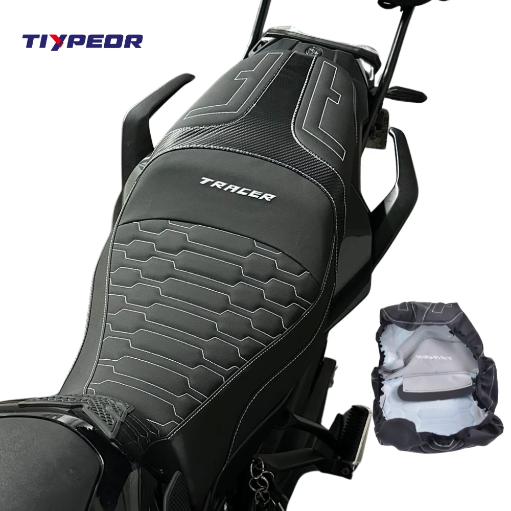 Hoge kwaliteit, aanpasbare premium comfort zadelhoes voor Yamaha Tracer 7, duurzame antislip motorzadelkussenhoes