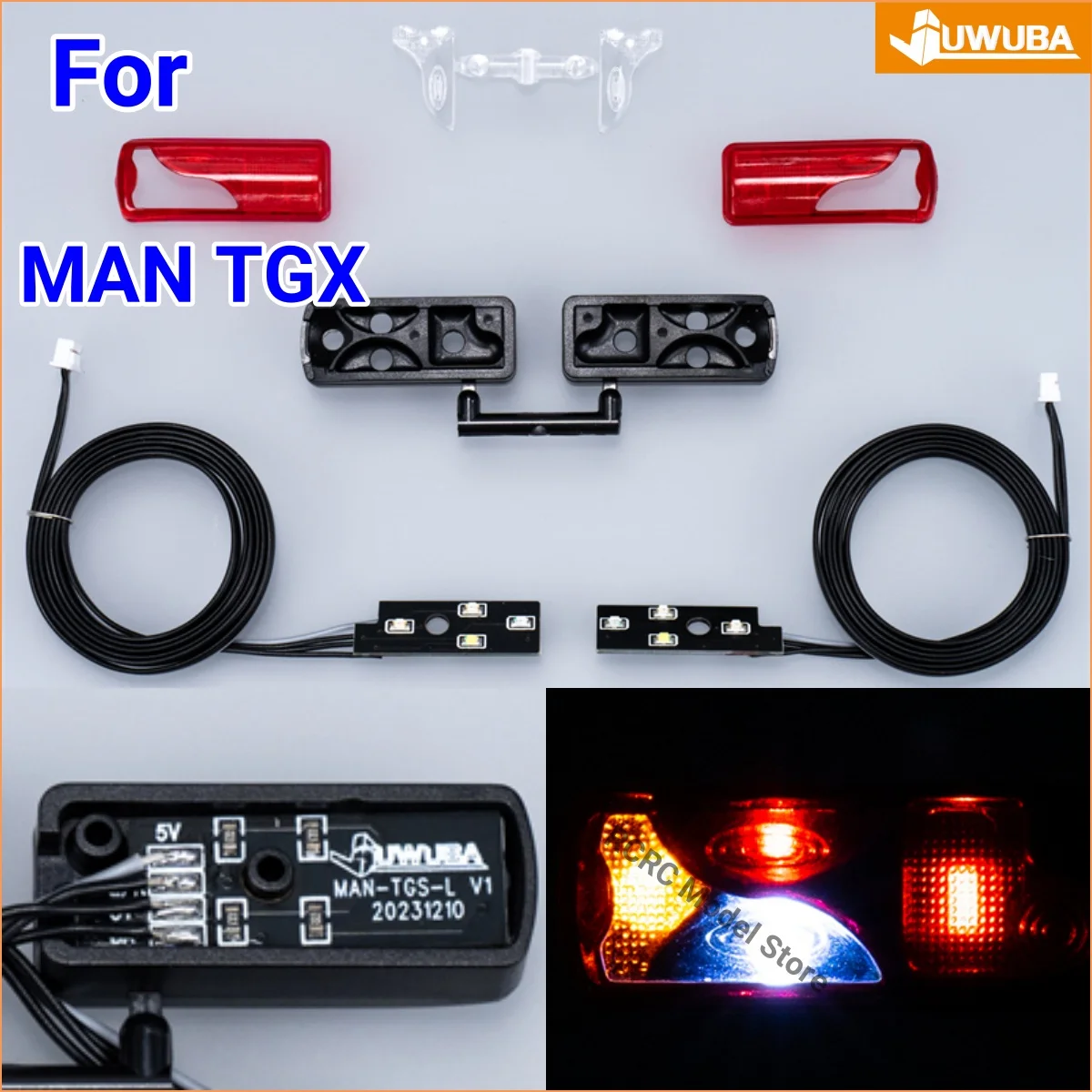 1/14 RC Rücklicht PCB Licht Bord Traktor Lkw LED Licht Bar Für Tamiya 1:14 Rc Traktor Lkw MAN TGX Modell Lkw Zubehör