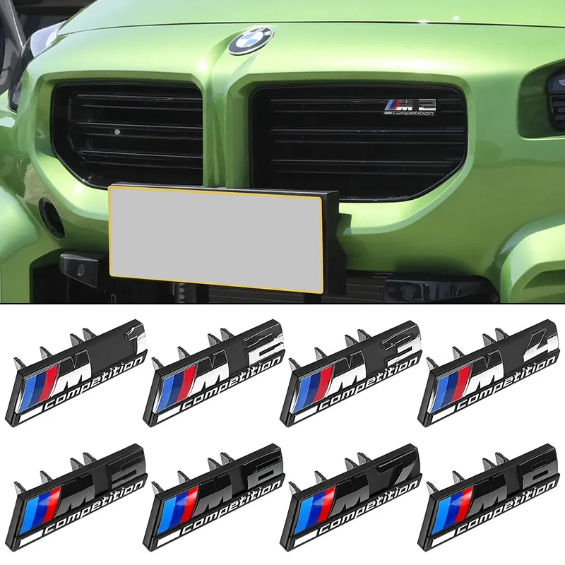 

ABS Car Styling Front Grille Emblem Stickers Accessories For BMW M Power Thunder M1 M2 M3 M4 M5 M6 M7 M8 F48 G01 E84 F30 G11 G07