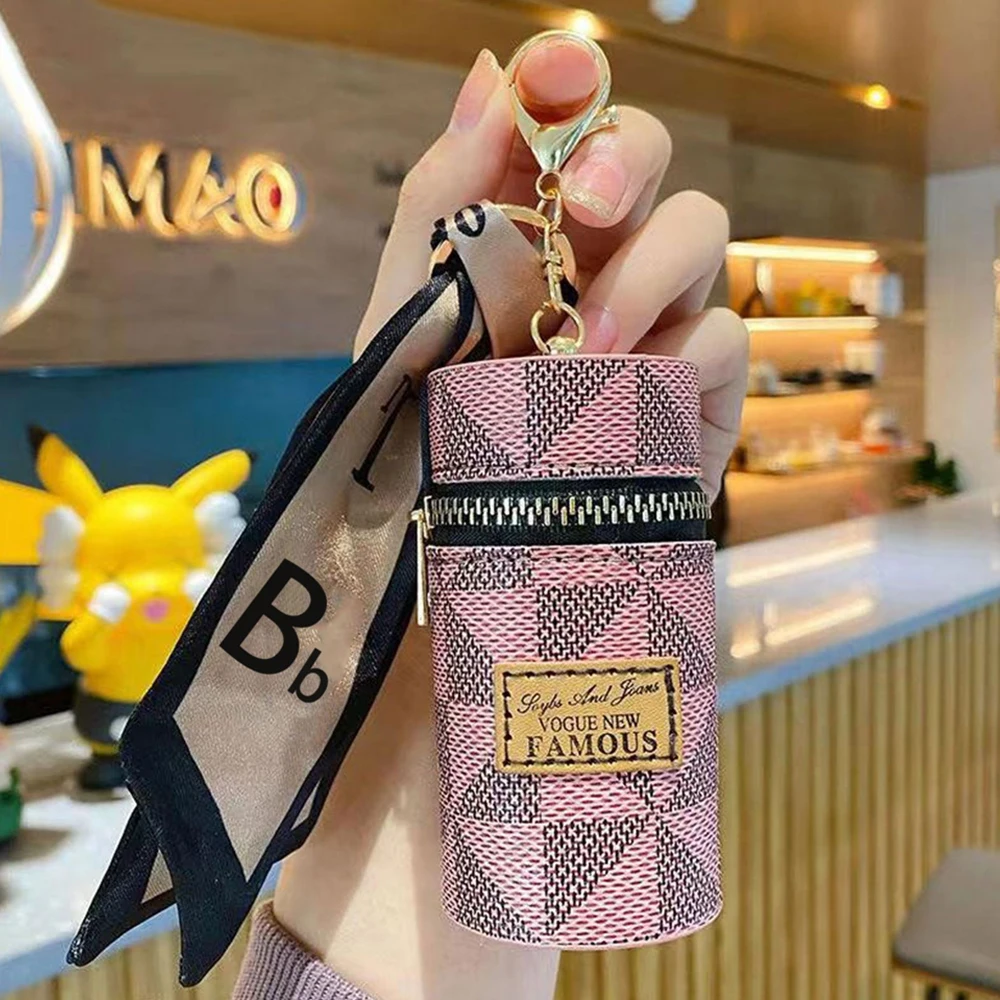 Mini Retro Coin Purse, Classic Pouch with Scarf Decor, Zipper Portable Multifunctional Lipstick Bag Vintage Flower Leather
