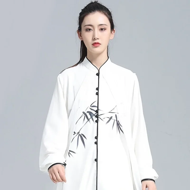 Tai Chi Uniform High Quality Wushu Kungfu Uniforms Martial Arts Wing Chun Suit Print Casual Traditional Chinese Costumes 12465