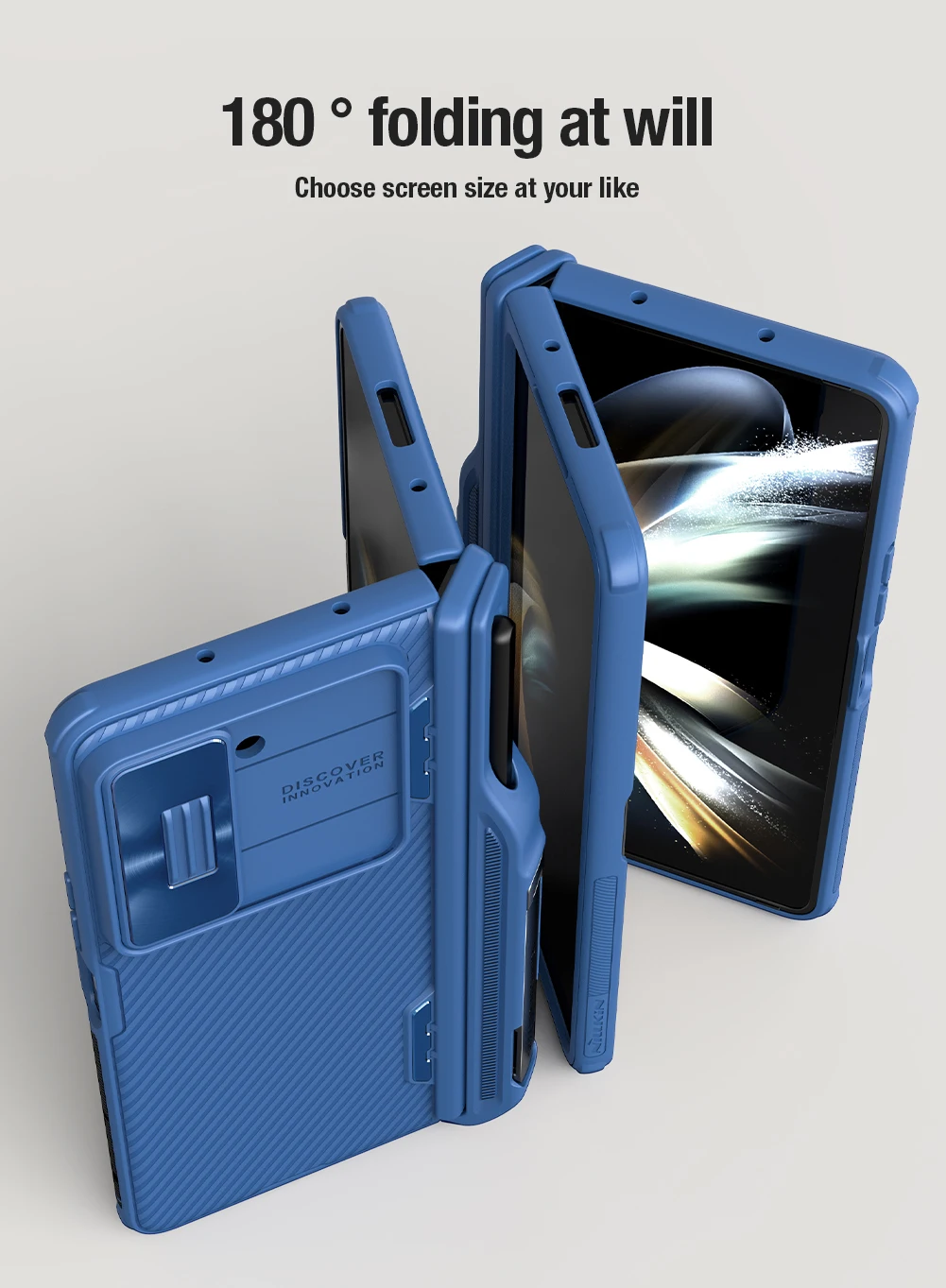 

Nillkin For Samsung Galaxy Z Fold 5 5G Case Camshield Fold Slide Camera Case for S-Pen Holder Cover Protection Phone Case