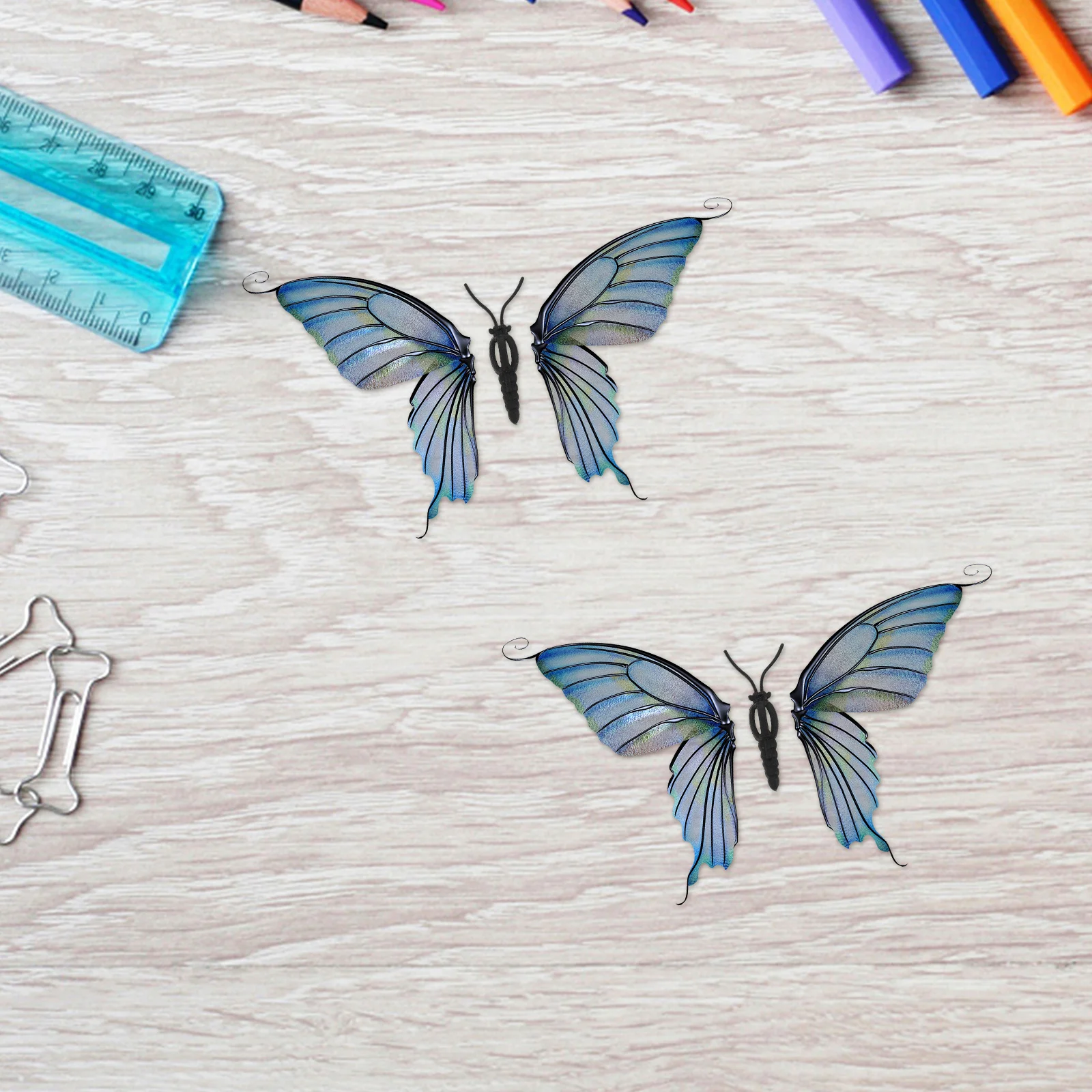 50 قطعة من ملحقات صنع الفراشة هوائي صغير للحرف اليدوية لوازم بلاستيكية ذاتية الصنع أجزاء الفراشة تخزين المواد اليدوية #3