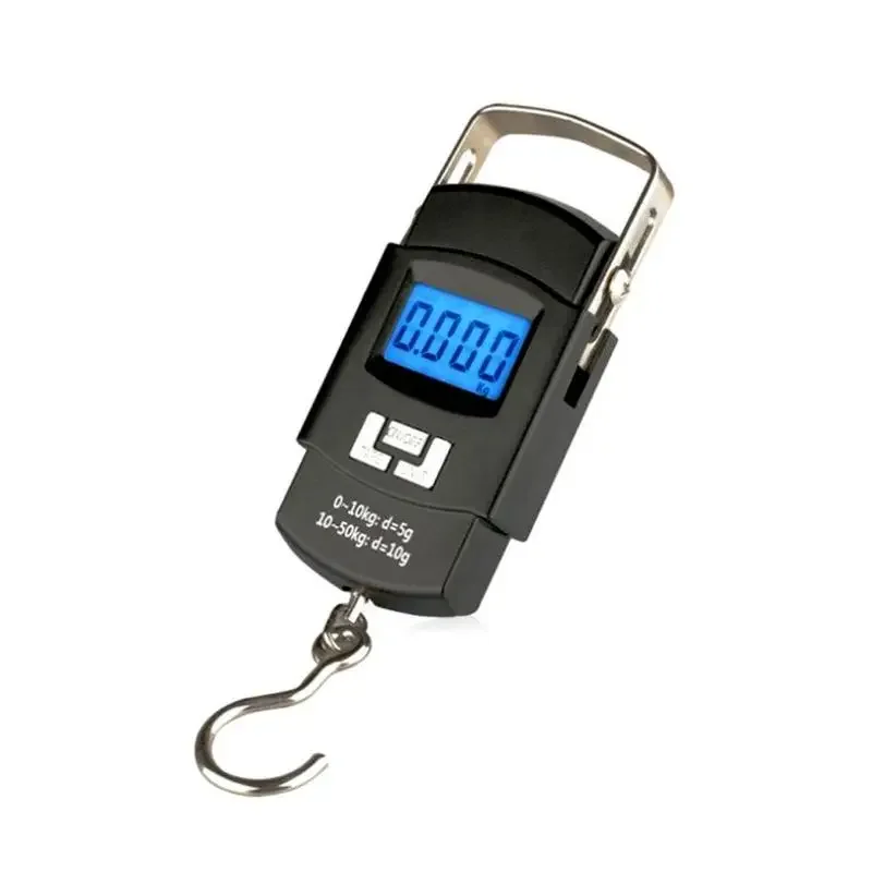 Luggage Weight Scale Fish Weighing Scales Digital Handheld Suitcase Weigher for w/ Hook 110lb /50kg kg/IB-/jin-/oz