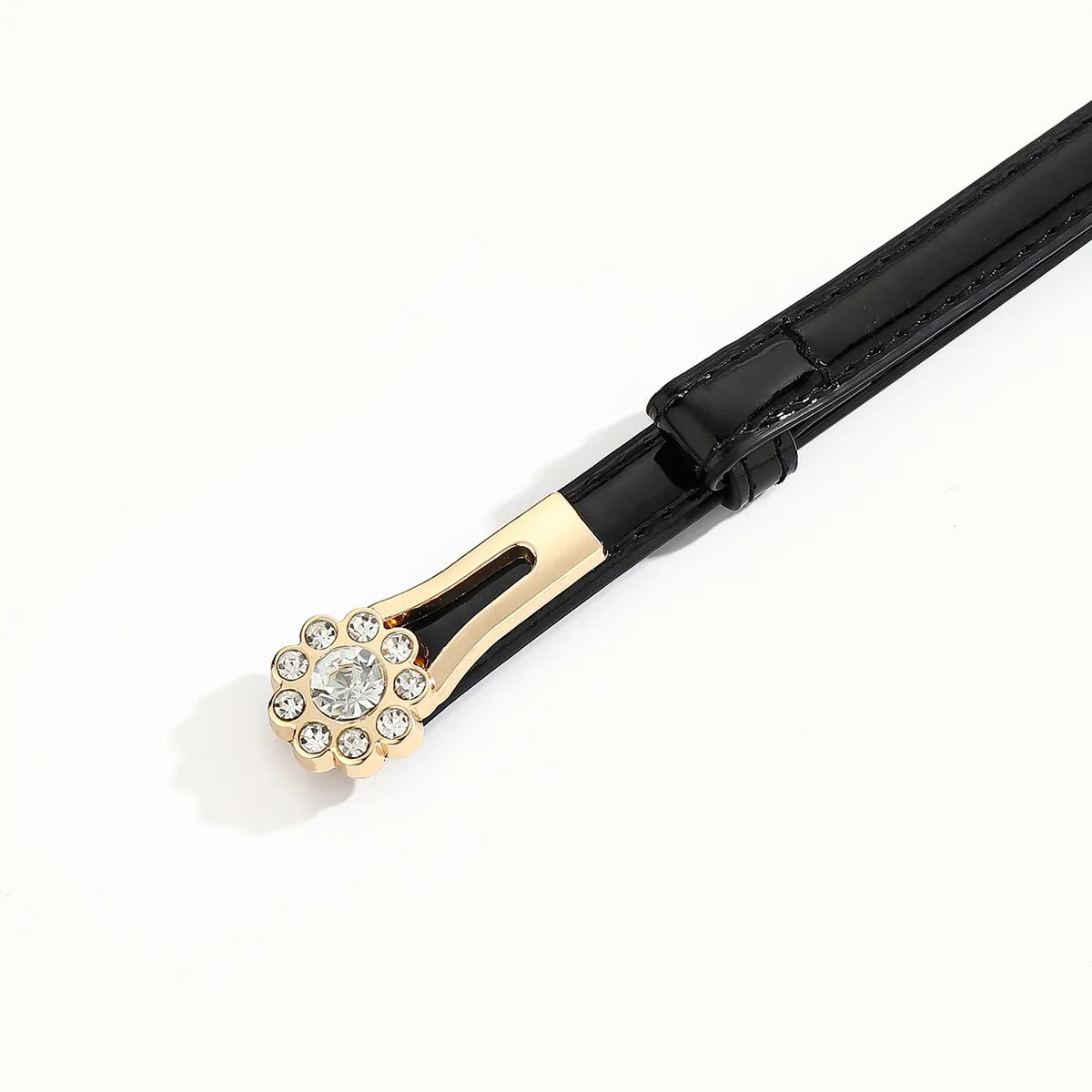 Damen-Taillengürtel, Schnalle, Blumen-Diamant, feiner Anzuggürtel, Rock, Pullover, Mantel, Taillenband, leichte Luxus-Taillenkette – Detail 9