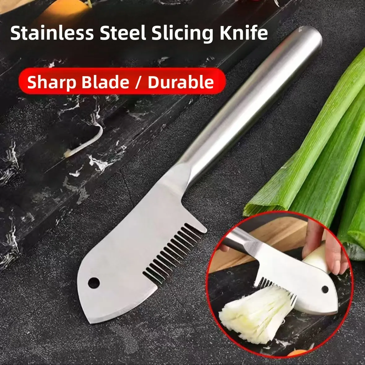 

Stainl Steel Onion Cutter Tool for Slicing Chop Strip Onions Multi Functional Kitchen Tool for Preparing Vegetables