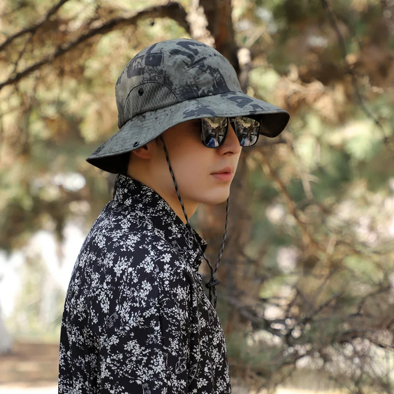 XXL 60-65cm Head Hat Men Summer Outdoor Cap Jungle Fisherman Cap Lightweight Sunscreen quick-drying Sun Hats Big Caps M16