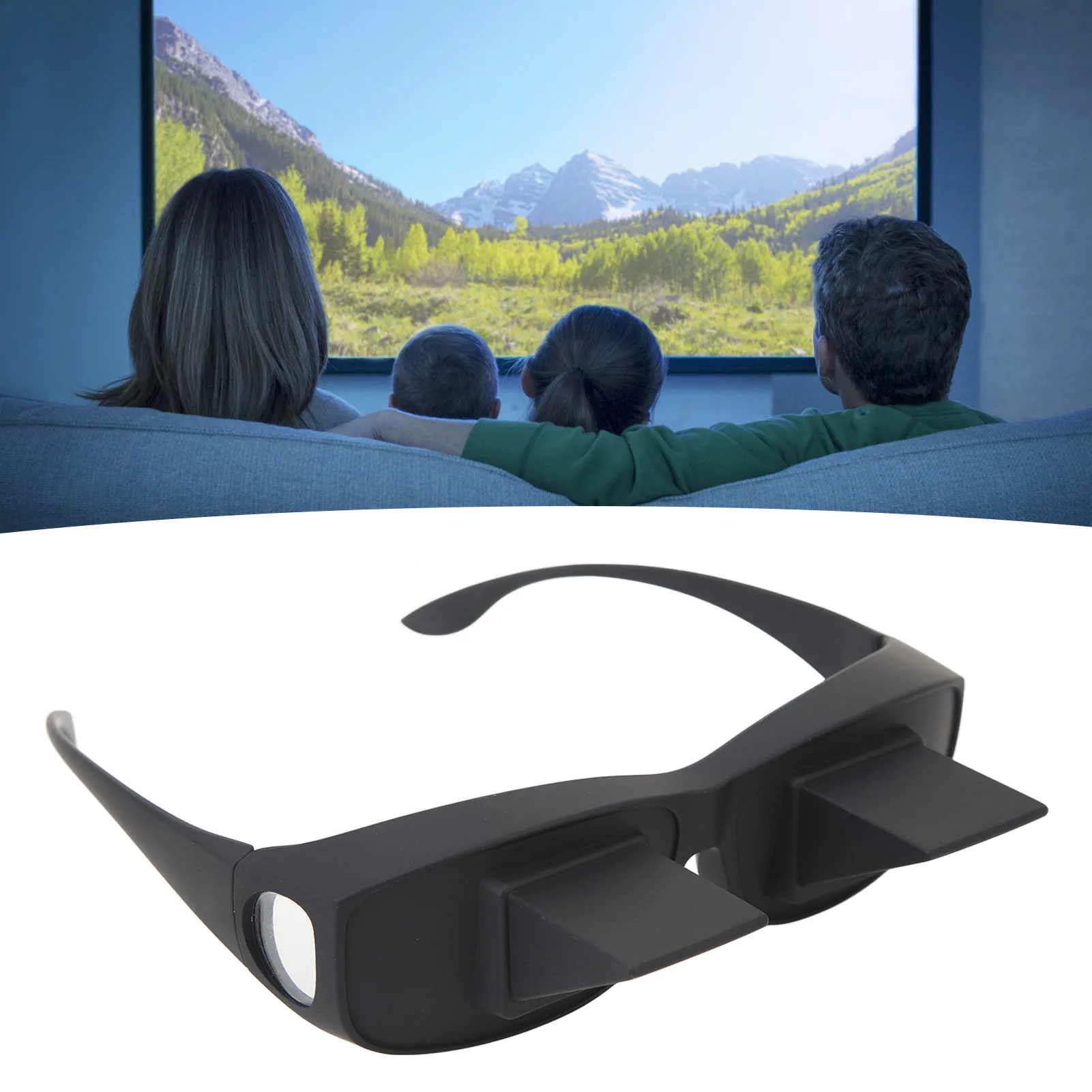 Óculos preguiçosos ópticos para leitura deitada, óculos horizontais de 90 graus, alta definição, óculos prisma de cama