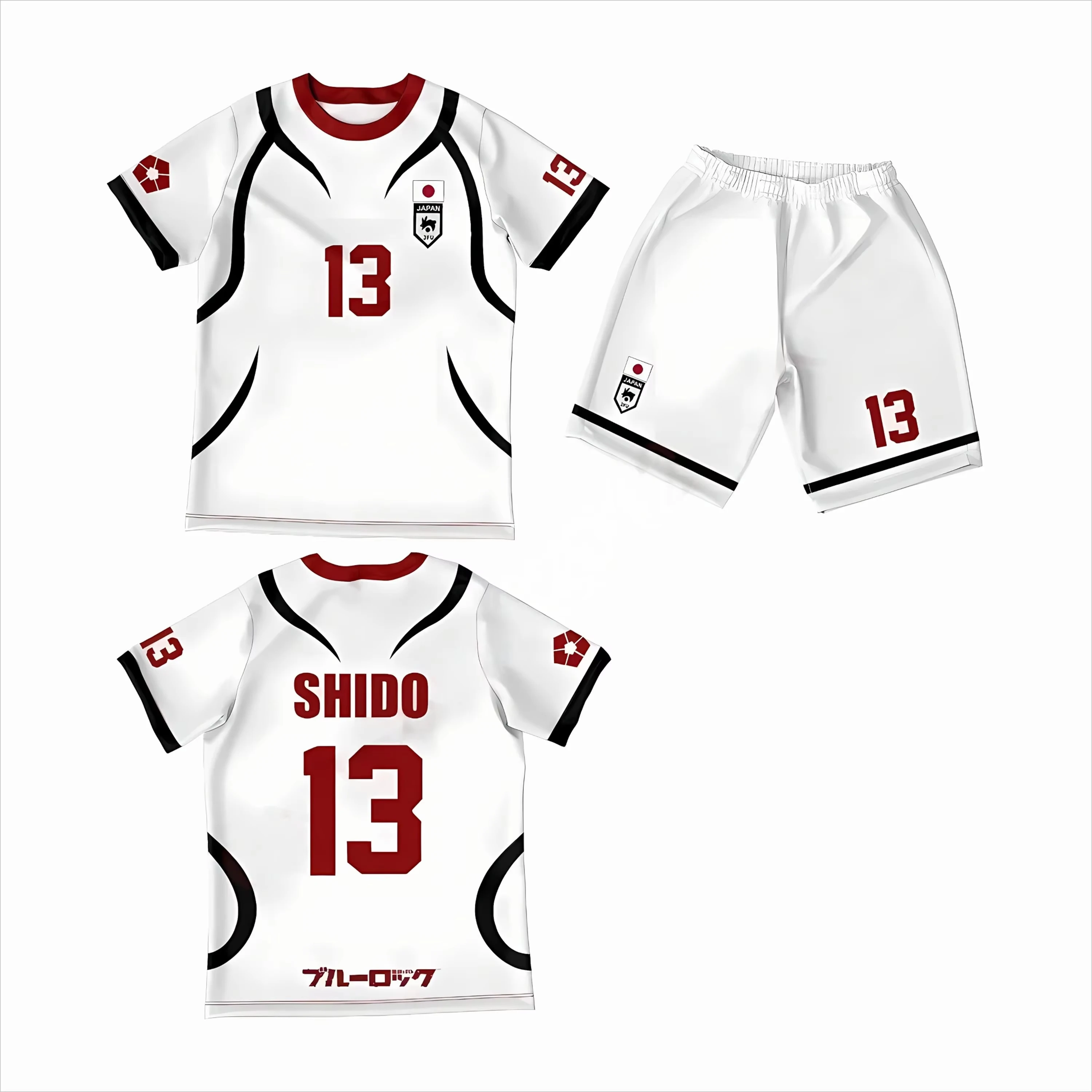 2026 Kids Anime Jersey Blue Lock Sae Itoshi Role Playing 3d Print Suit Men Women Fashion Oversized Short Sleeve Set Breathable