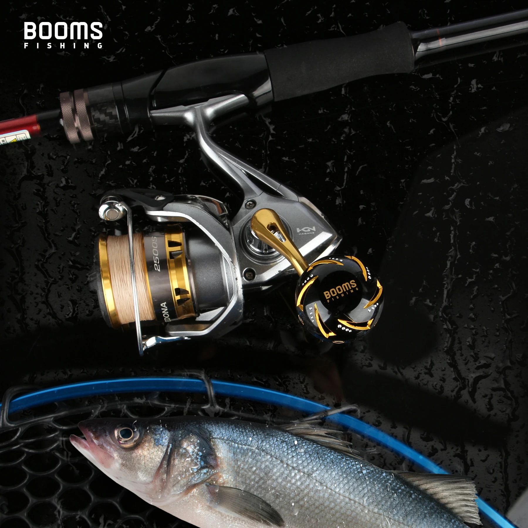 Booms Fishing K01 New Fishing Reel Handle Knob for Daiwa Shimano Spinning Reel for 1000-6000 Diamete 35-41mm Aluminum Alloy Knob