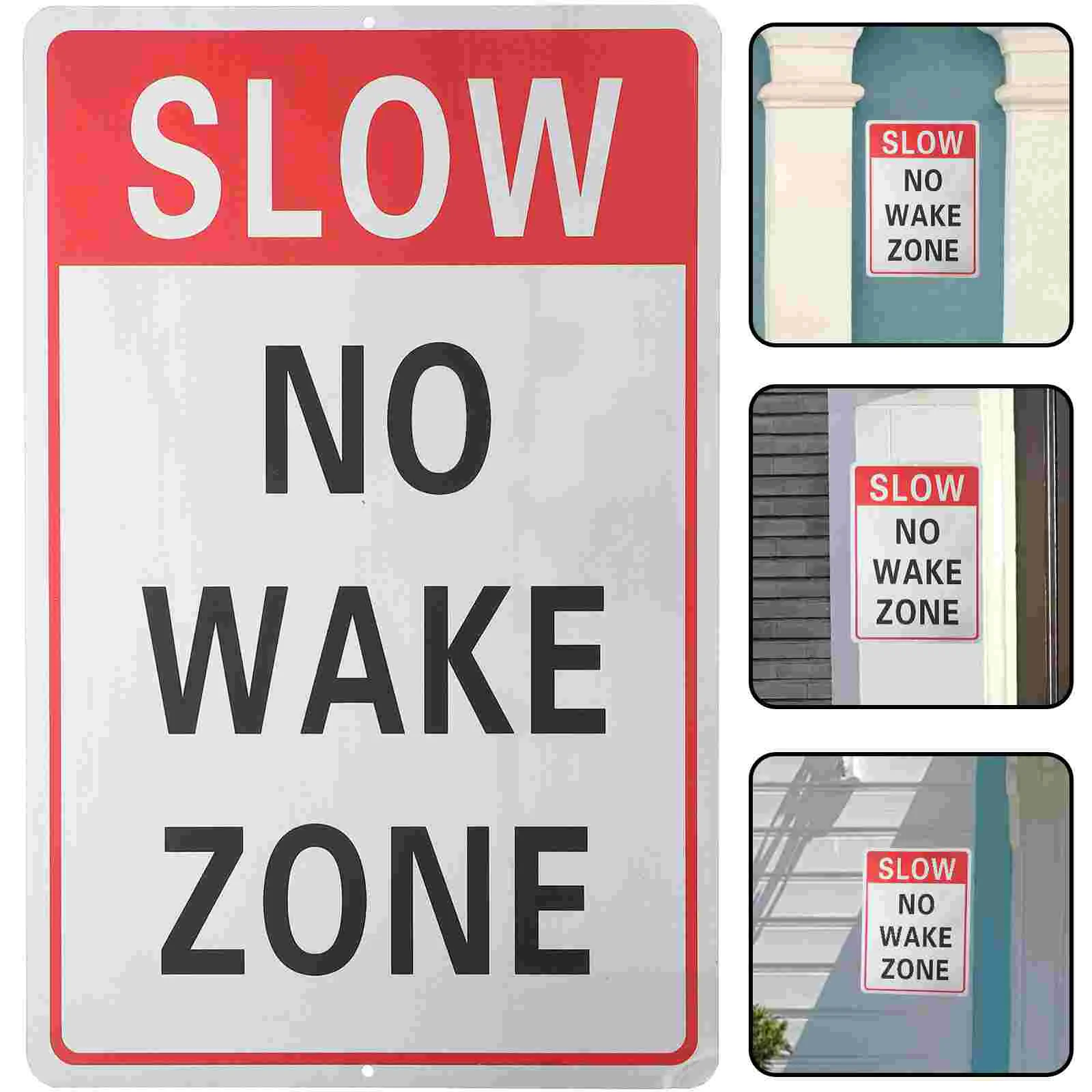 Reflective Logo Slowing down Signs Anti-UV Outdoor Aluminum Alloy No Waking Zone