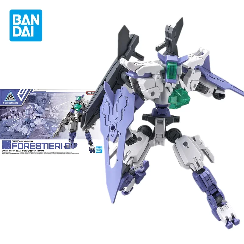 Bandai Original 30MM Anime 1/144 EEXM-S01U FORESTIERI 01 Action Figure Assembly Model Toys Collectible Model Gifts for Kids