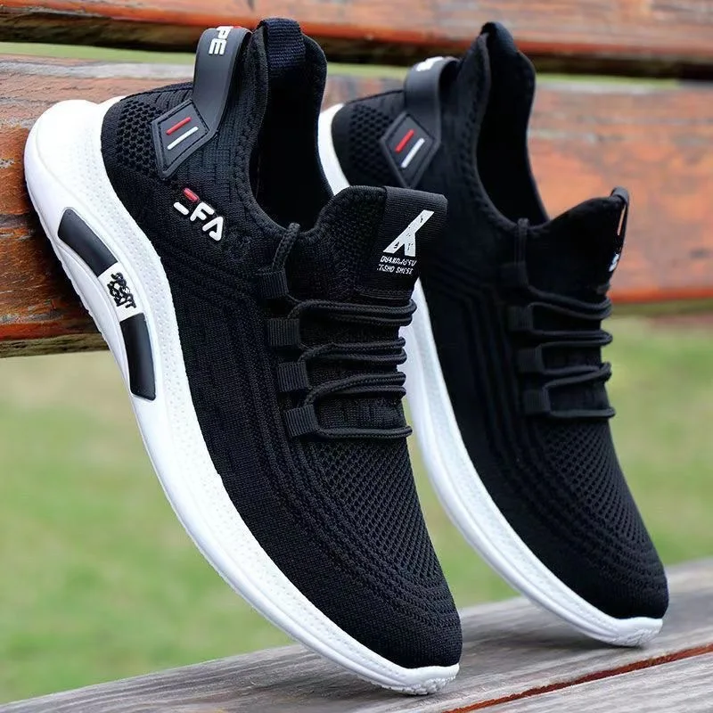 

Men's Shoe Breathable Casual Sneakers Outdoor Running Four Seasons Stitching Lightweight Men Soft Soles Comfort Male Sneakers