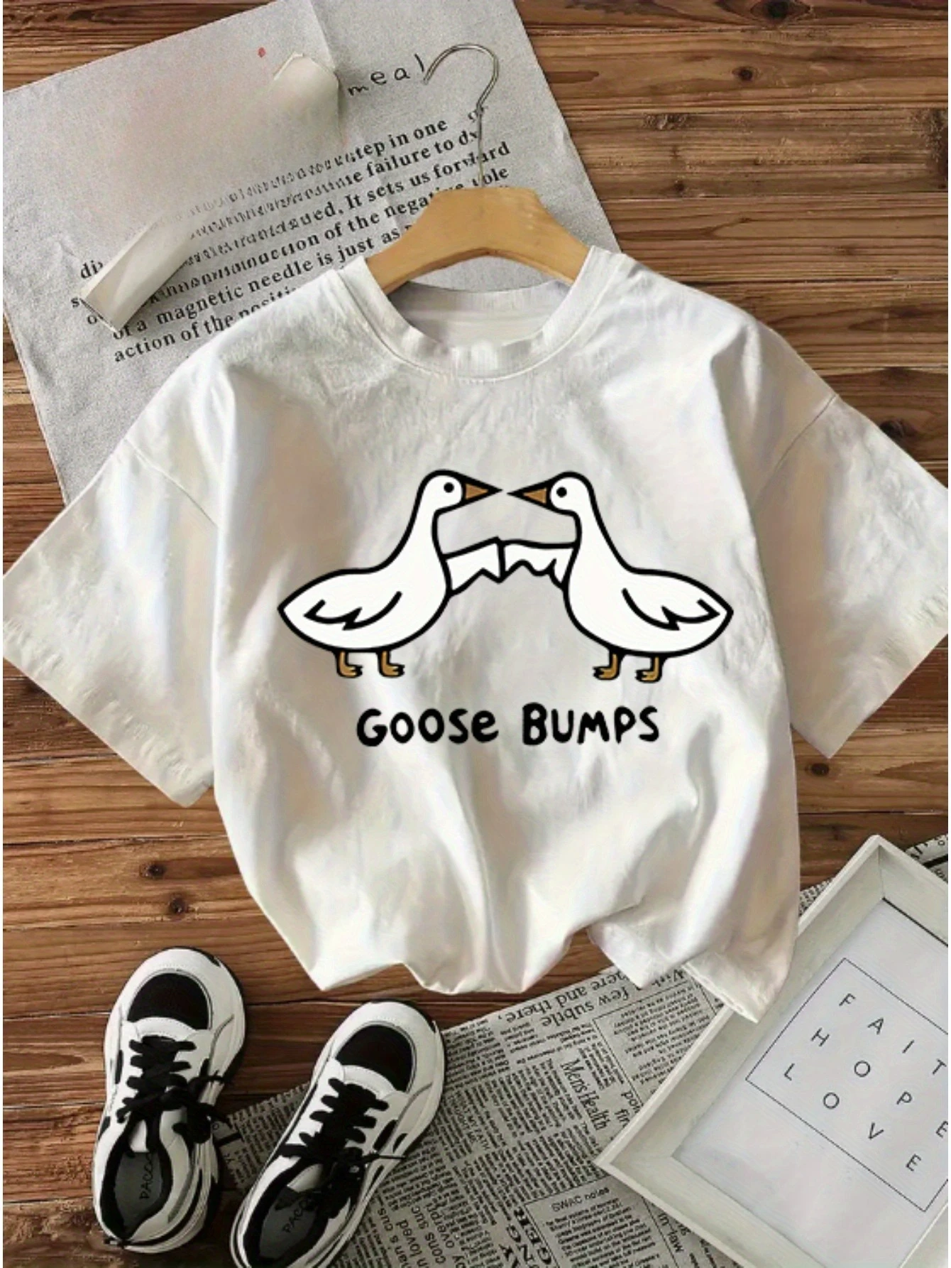 

Funny Goose Bumps Graphics Print T-Shirt Men Unisex casual daily Cotton Tshirts Casual O-Neck Short Sleeve Tee Oveersized Tops