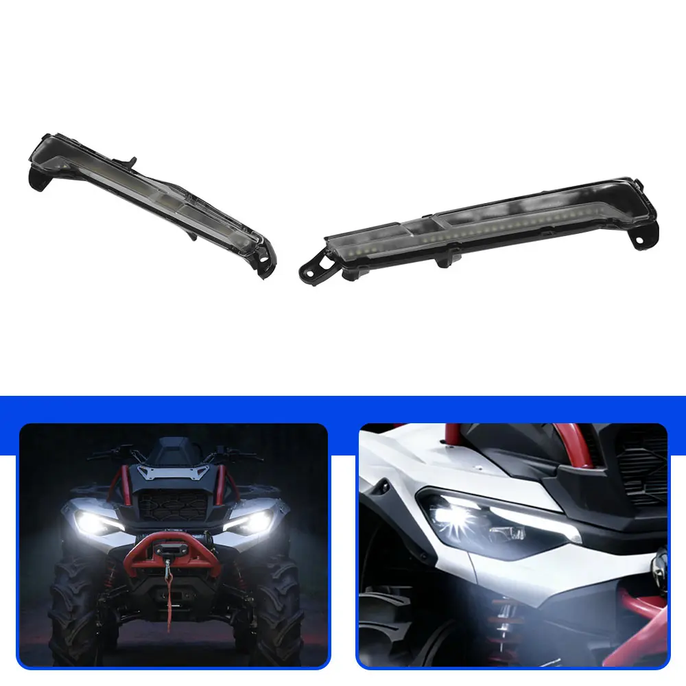 Front Bumper DRL LED Daytime Running Light Marker Auxiliary Lamps For Can-Am Outlander 1000R/ Max 1000R 2025-2026 UTV Accessory