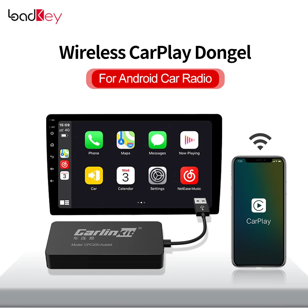 LoadKey & Carlinkit Carplay Wireless Android Auto Dongle Aftermarket Android Radio Mirrorlink tv video Smart Box Autokit