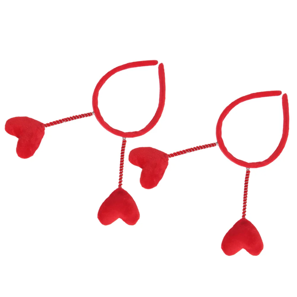 

2Pcs Love Design Headdress Chic Design Practical Popular Among Girls Spring Hair Occasions Hair Hoop