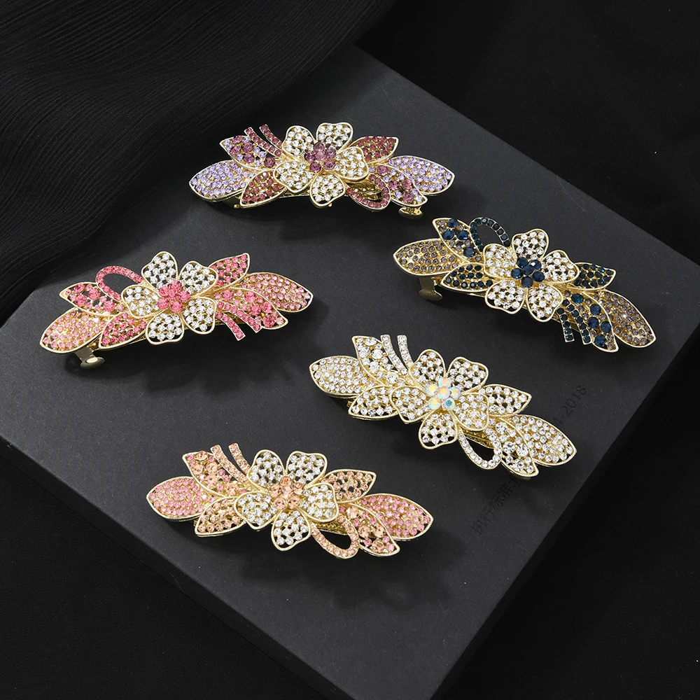 

Girl flower hair accessory, full diamond hair clip, classic hair accessory, hair clip for hair, princess colorful accessory