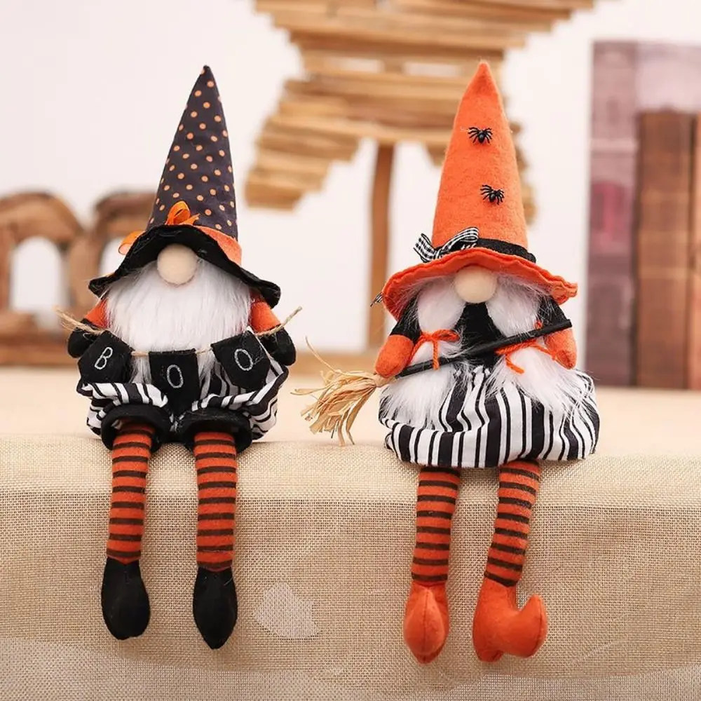 Creative Handmade Halloween Plush Gnome Cute Cartoon Faceless Gnome Ornaments Unique Rudolph Doll Ornaments Party Gift