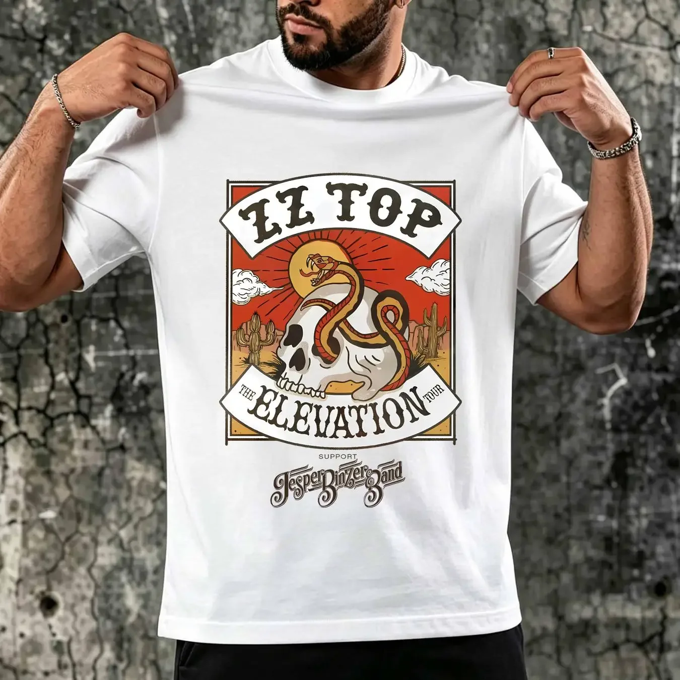 washed T Shirt New Zz Top the elevation tour For Fans All Size 1LU259 long or short sleeves vintage Washed Stretched Versatile