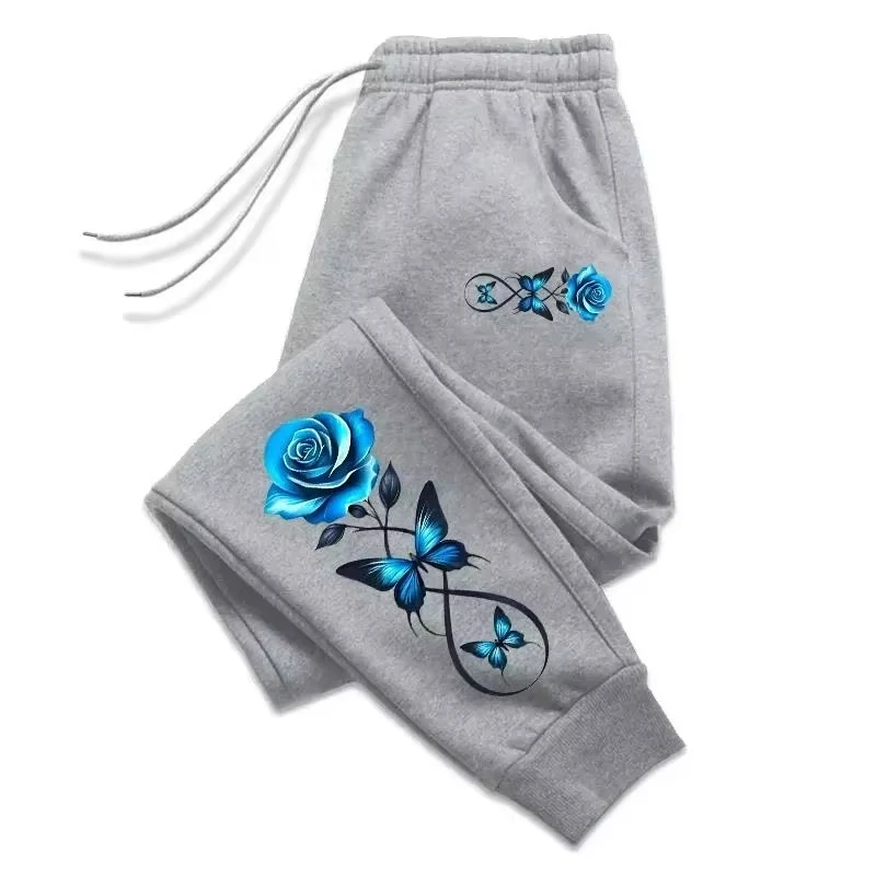 

2025 Womens Printing Sweatpants Fashion Casual Jogging Fitness Sport Trousers Street Versatile High Quality Soft Waist Elastic