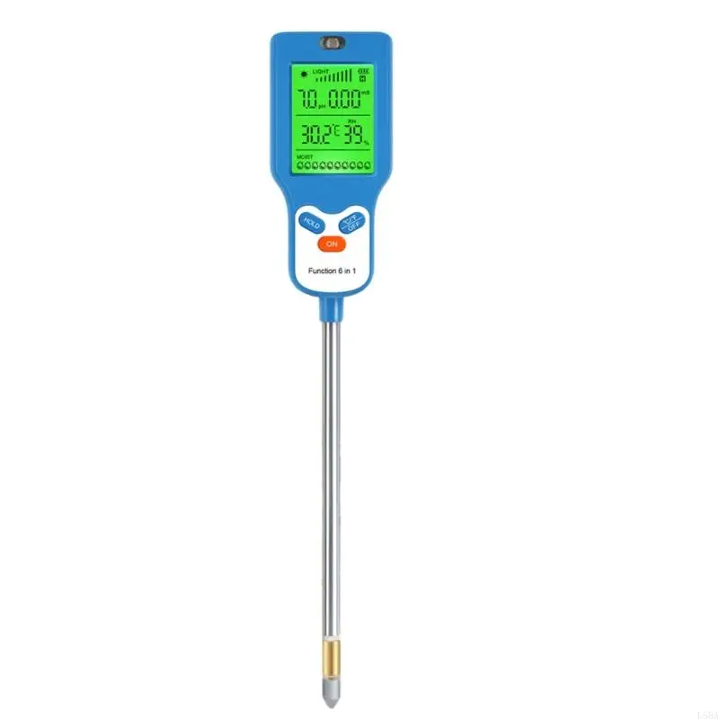 

Advanced Soil Testing Set for Potted Plant Lawns Features 6 in 1 Measurements of Moisture Temperature Light and Humidity