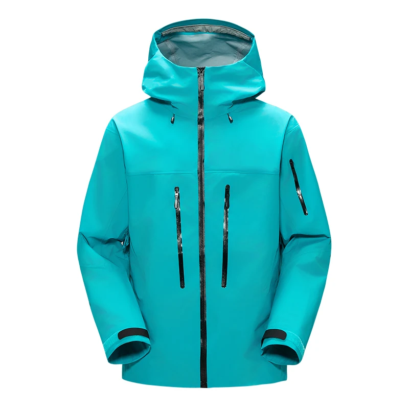 

New Men's Outdoor Jacket Waterproof Windproof Hiking Coat for Trekking Camping with Double Zipper for Cycling City Commute