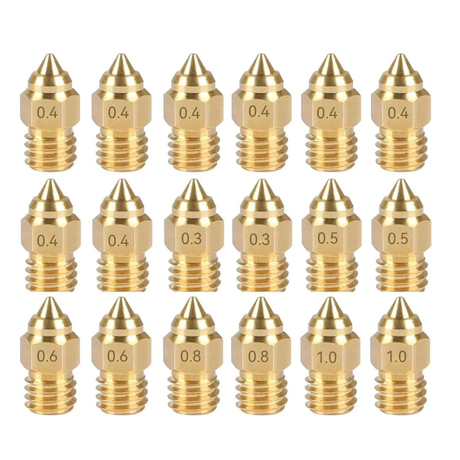 3D printer accessories ender 3 s1 CR6 SE MK 0.2/0.3/0.4/0.5/0.6/0.8/1.0 high-quality brass nozzle print head