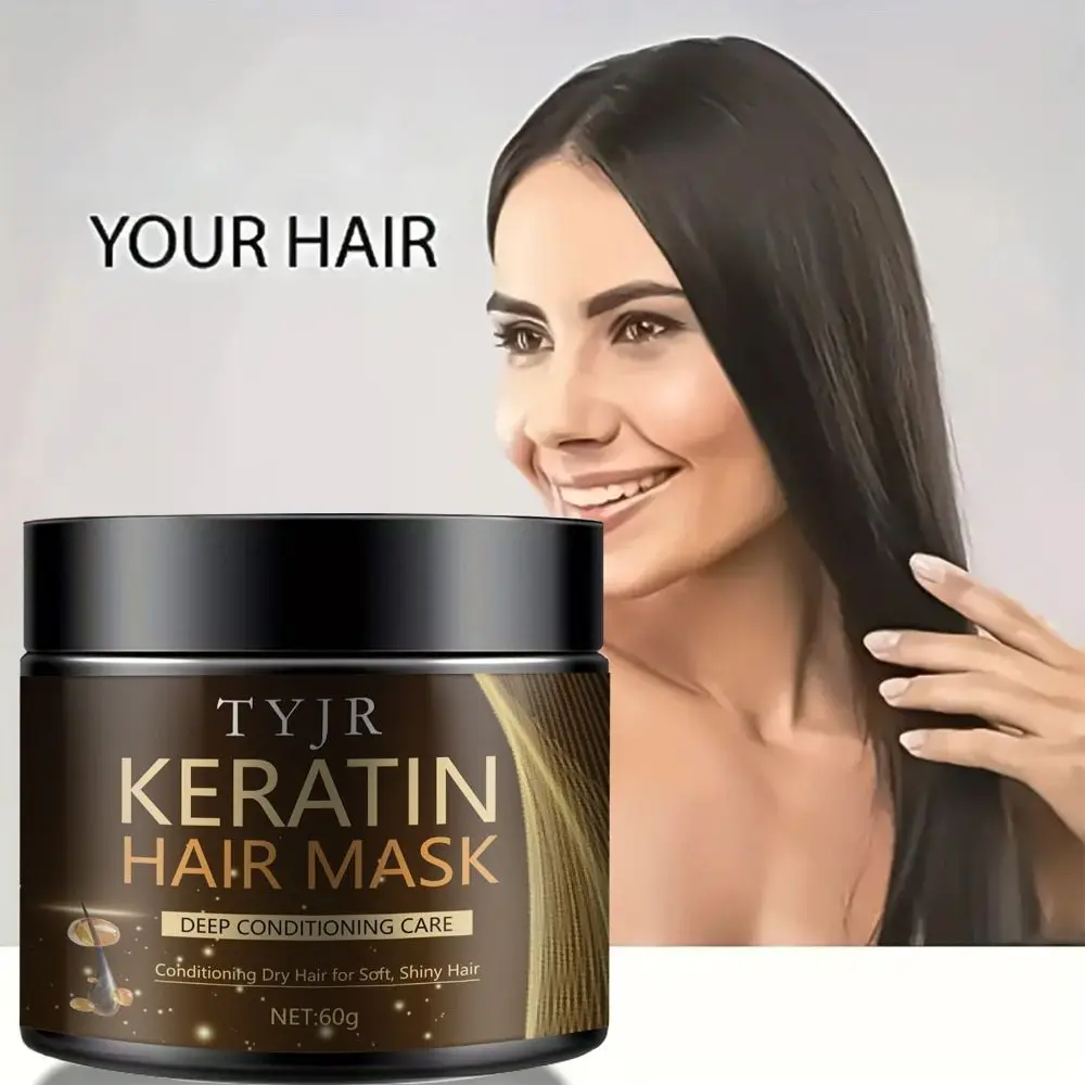 New 60g Keratin Hair Mask Repair Dry Frizzy Soft Smooth Hair Conditioners Deep Moisturizing Hair Repair Cream Hair Care