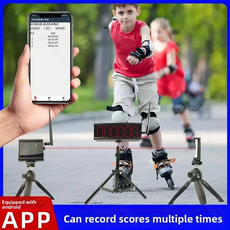 For Automatic Motion‑Sensing Sports Timer, Professional Sprint Test Training Device for Track and Roller Skating Competition