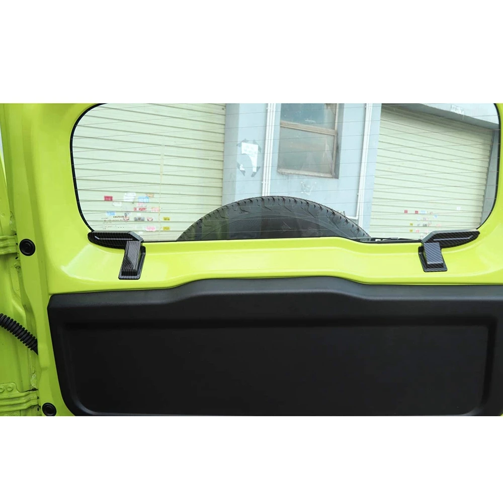 คาร์บอนรถด้านหลังกระจกลวดความร้อนสําหรับ Suzuki Jimny Sierra JB64 JB74 2019 2020 Demister ฝาครอบ