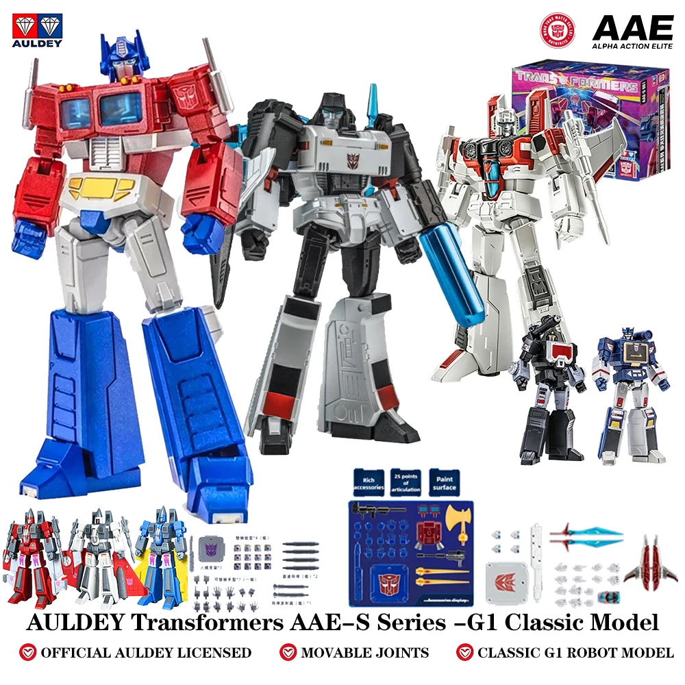 AULDEY Transformers AAE Blind Box officiel, figurine articulée G1 Optimus Prime Starscream, modèle de collection
