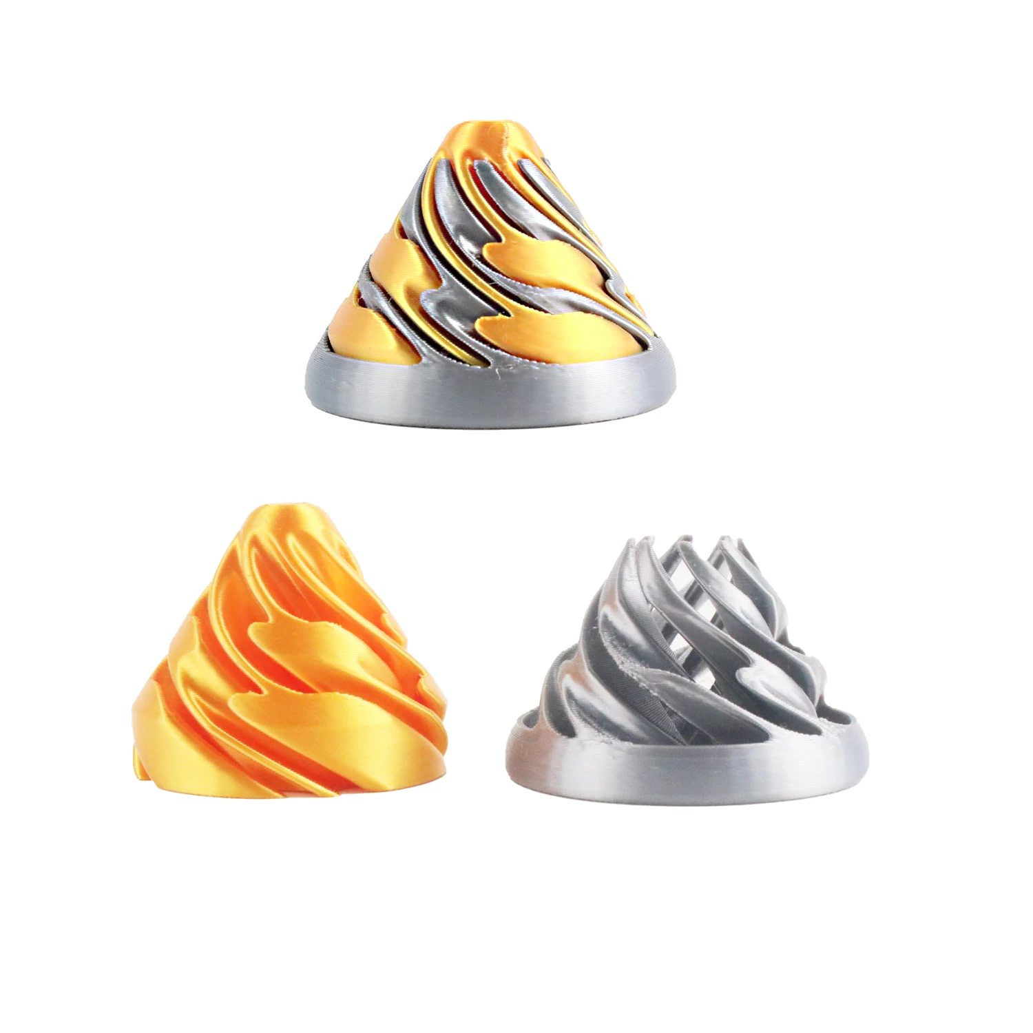 لعبة تخفيف الضغط المخروطية الحلزونية المطبوعة ثلاثية الأبعاد، هدية صغيرة لتخفيف الضغط